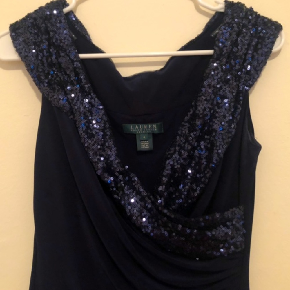 Ralph Lauren Navy Blue Sequin Dress!